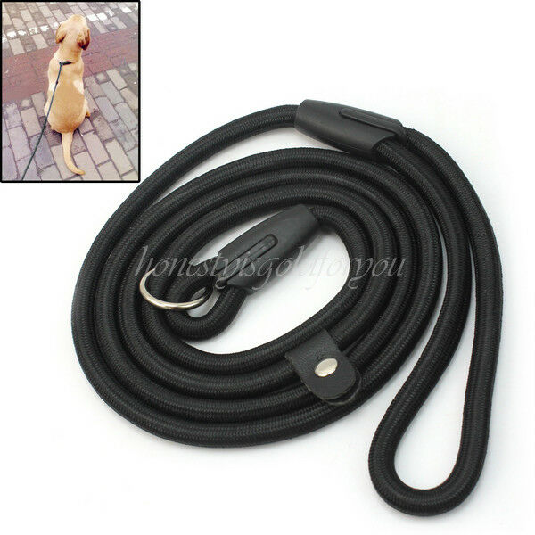 Casual 54" Strong Nylon Rope Pet Dog Training Leash Walking Lead Collar Black