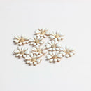 10x Daisy Flower Flatback Buttons Embellishment for DIY Phone Case 18mm