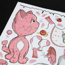 Cute Rabbit Cat Removable Vinyl Kindergarten Nursery Kids Baby Child Room H M2U8