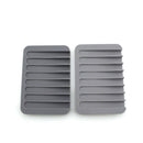 2Pcs/set Silicone Soap Dish Bathroom Storage Holder Plate Drainer Newest Useful
