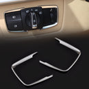 fit for BMW F15 X5 F30 F31 F32 F34 3 4 Series Headlight Switch Trim Chrome Cover