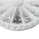 3600pcs Wheel Mixed Nail Art Tips Glitters Rhinestones Slice Decoration Man F3D7