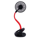Mini Aromatherapy Clip Fan USB Rechargeable Electric Ventilator (Black)