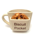 Creative Coffee Mug with Biscuit Cookie Dessert Pocket Funny Mug Ceramic Mu