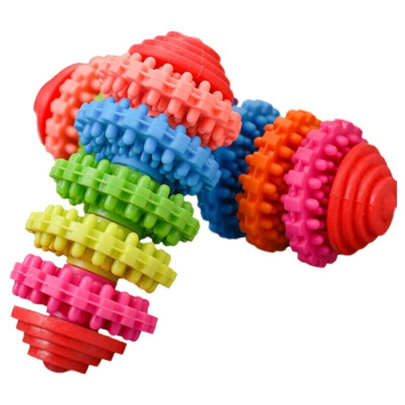 Nice Colorful Rubber Pet Dog Puppy Dental Teething Healthy Teeth Gums Chew