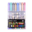 8 Colors Set Paint Marker Pens Metallic Sheen Glitter Calligraphy Art K2X0 C5B1