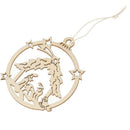 10pcs Wooden Embellishments Christmas Tree Jesus Pattern PendantMO
