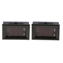 2pcs LED Digital Voltmeter Ammeter DC 0-100V 0-20A Amp Volt Meter R/R+R/B