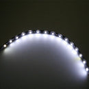 2X 30CM 3528 SMD 15 LED CAR MOTORBIKE WATERPROOF FLEXIBLE LED STRIP LIGHTS WHITE