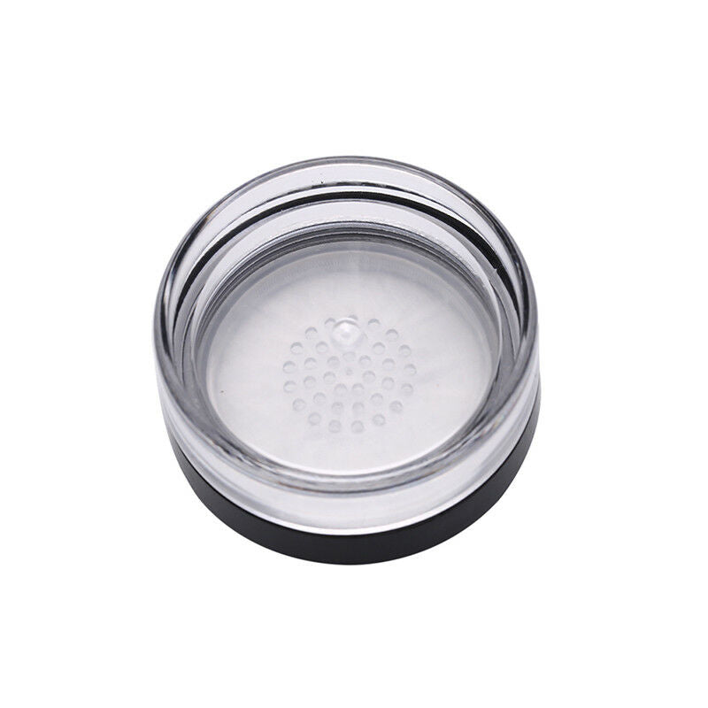 10g plastic empty loose  pot with sieve cosmetic makeup jar container Kw