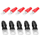 10pcs Car Audio Power Ground Wire Ring Terminals 4 AWG Gauge M8 Connectors
