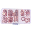 200x/Box Copper Washer Gasket Nut and BoltSet Flat Ring Seal Assortment Kit Hn