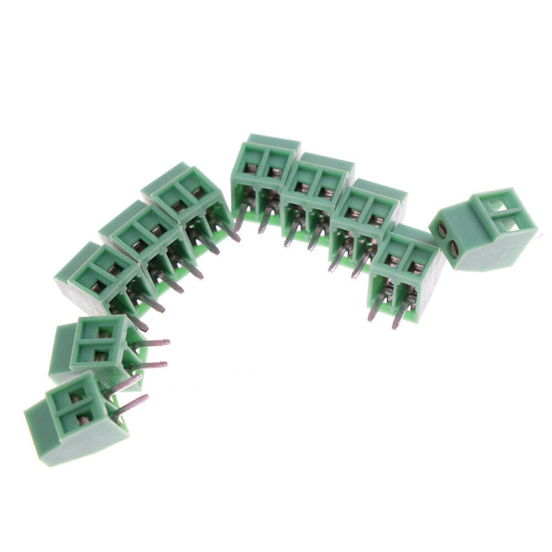 10pcs 2 Poles KF128 2.54mm PCB Universal Screw Terminal Block Nw