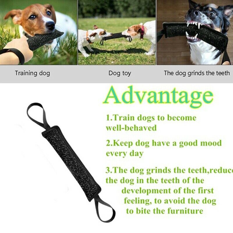 2 Handles Pet Training Bite Tug Toys Young Dog Chewing Arm Sleeve L8X1