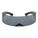Women Mens Futuristic Visor Sunglasses Robotic Shield Shades Eyewear Gray