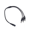 Nice DC Power Jack 1 Female To 3 Male plug Splitter Adapter RGBW Connector JR