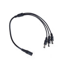 DC Power Jack 1 Female To 3 Male plug Splitter Adapter RGBW Connector SE