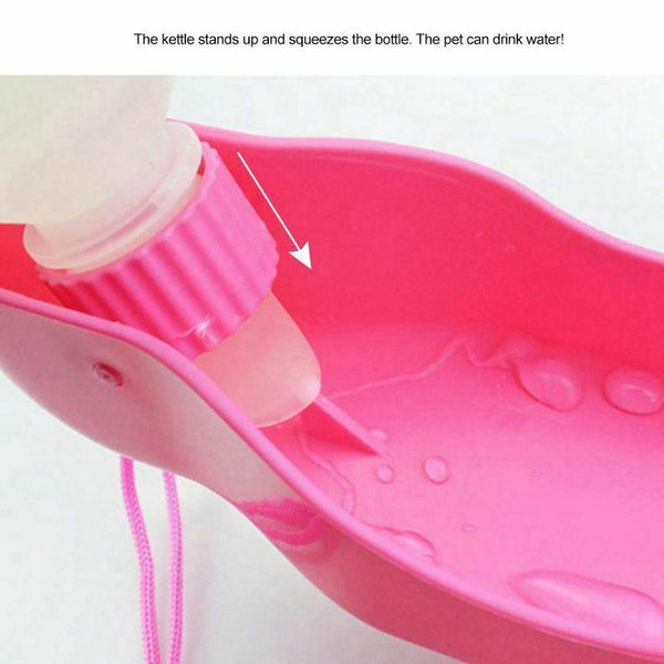 Portable Pet Travel Water Dispenser,Dog Feeding Water Bottle 17oz(Blue) W8Q7