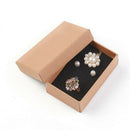 24PCS Tan Cardboard Jewelry Box Rectangle Kraft Paper Gift Boxes For Jewelry New