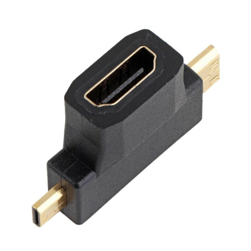 3 In 1 Micro Male Mini HDMI male to HDMI Female Cable Adapter Converter LJ