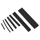 Black Assorted Sizes Heat Shrinkable Tube Sleeving Wrap Wire Kit 150Pcs X4Z6