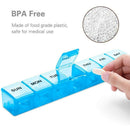 7 Days Weekly Medicine Box Non-toxic Pill Box Capsule Tablet Storage Holder