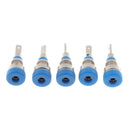 5 Piece 2mm Banana Speaker Jack Female Socket Test Adapter Blue