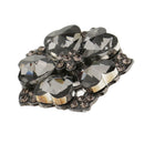 Crystal Rhinestone Button Buckle DIY Applique Patch For Sweater Coat Decor