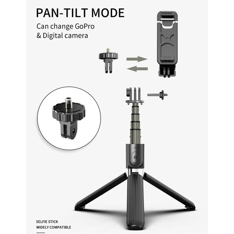 L03 33.9 "Mini Selfie Stick Tripod with Remote Control for Android DSLR Camera