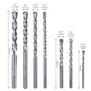 7PCS Masonry Drill Bit Set with Sandblasting Surface Treatment, Drills Thro