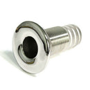 Boat Plumbing Fittings, Stainless Steel Durable Barbed Thru Hull Threaded