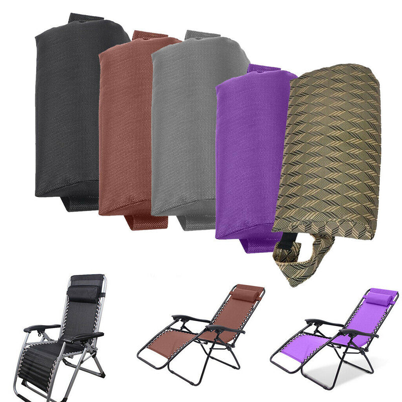 4pcs Folding Sling Chairs Headrest Cushion Pillow For Outdoor Home Sun