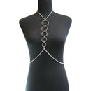 Adjustable Metal Bikini Bralette Harness Necklace Crossover Body Chain Bra Lady