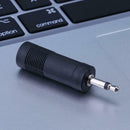 2pcs Single Channel Guitar Bass Stereo Audio Adapter 6.5 Plug to 3.5 Jack