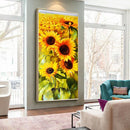 5D DIY Full Round Drill Diamond Painting Sunflowers Cross Stitch Embroidery