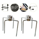 2x Rotisserie BBQ Spit Fork Chicken Charcoal Grill Barbecue Accessories