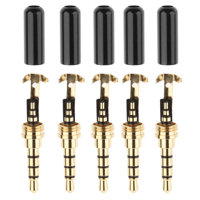 Set of 5 Universal DIY 3.5mm Audio Plug Head for earphone Headset