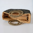 Hand Basket Shopping Bag Black Color Bali Island Hand Woven Bag Straw Bags