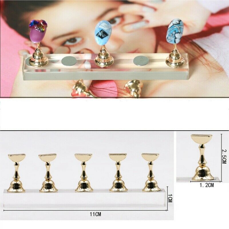 New Magnetic Acrylic Manicure Tools Nail Practice Hand Nail Exercises Pedes T1Z3