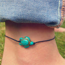 Women Boho Turquoise Turtle Chain Anklet Bracelet Foot Chain Beach Jewelry 3~