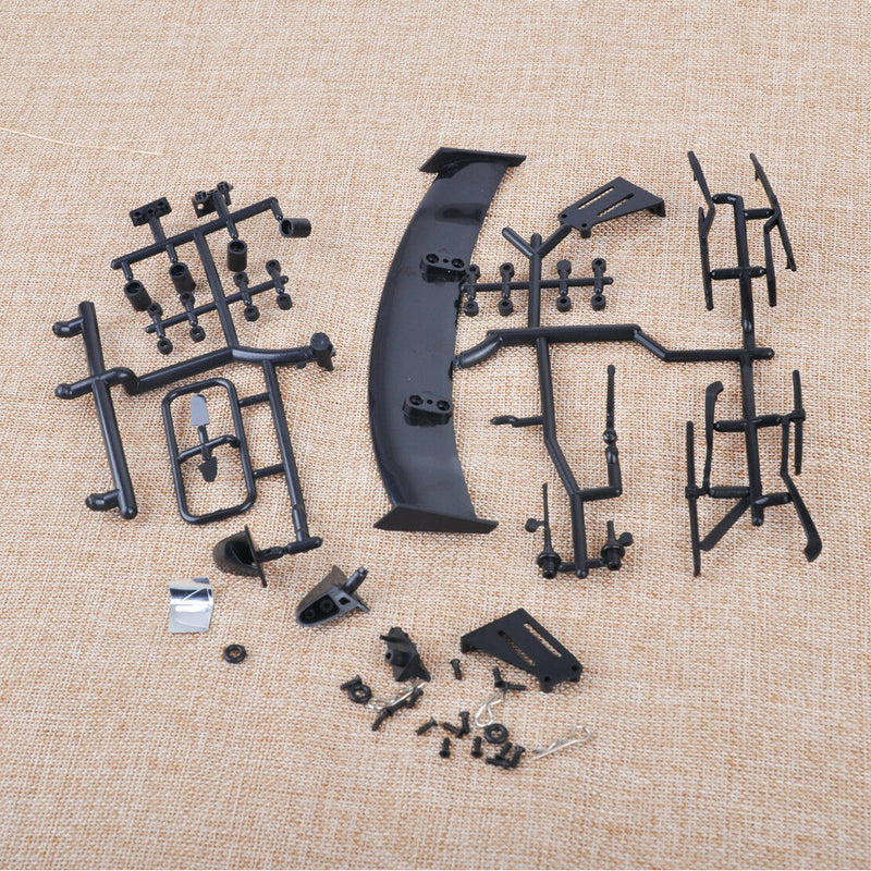 Body Tail Wing Side Mirror Accessory Kit Replacement fit for RC 1:10 Scale Drift
