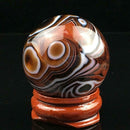 Natural Quartz Crystal Silk agate Sphere Ball lace agate ball Healing 70g L0Z2