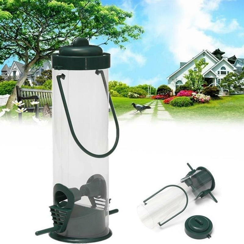 Pet Hanging Wild Bird Feeder Seed Container Hanger Garden Outdoor Feeding