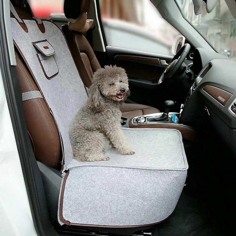 Doglemi Car Seat Cover Car in Felt Fabric for Travel Protection of Small Do