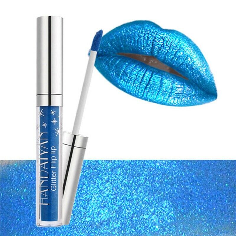Handaiyan Shiny Lip Gloss Shimmer Lip Tint Matte To Glitter Liquid Lipstick M7D3