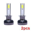 2x Mini H1 COB LED Headlight Bulbs White 1200W 260000LM 6000K High Low Beams
