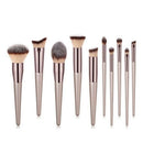 New Women'S Fashion Brushes Champagne Makeup Brushes For Foundation Powder