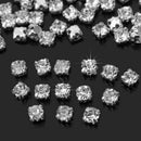 4mm 200pcs Charm Sparkle Clear Crystal Rhinestones Sew on Craft Dress Making Hot