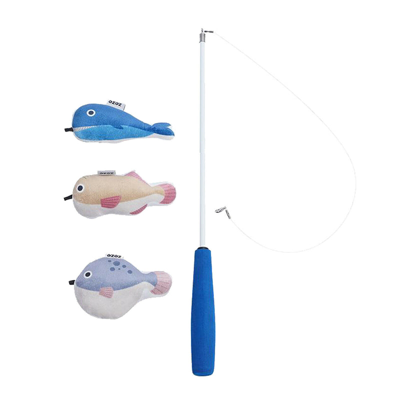 Catnip Filled Cat Toys Fishing Cat Teaser Wand Exerciser Training Chasing B