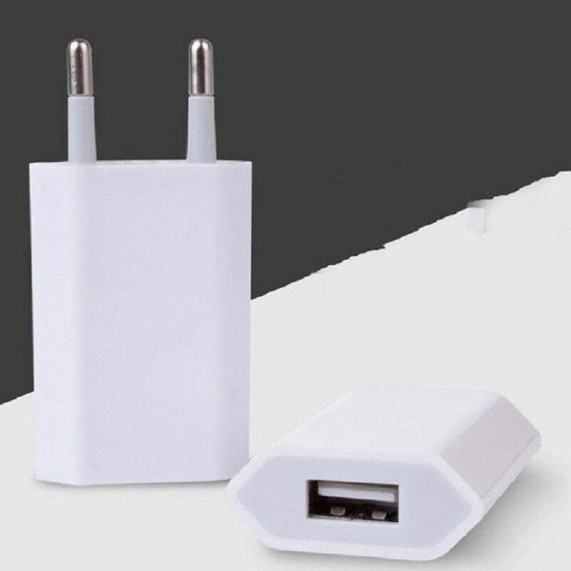European USB plug Euro Europe EU 2 Pin 1A Fast USB Wall Plug Charger White.